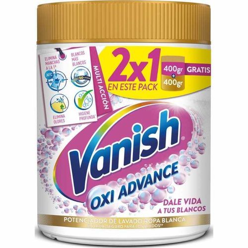 Vanish. Oxi White Advance stain remover. 400 Gr. + 400 Gr.