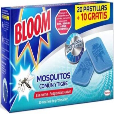 Bloom eléctrico recambio 20+10 pastillas antimosquitos