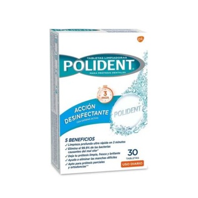 Pastillas Polident para limpieza de prótesis dentales