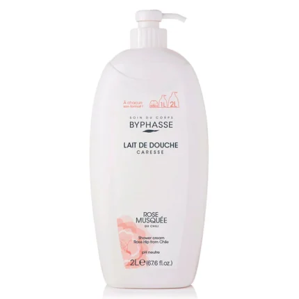 Botella familiar de Gel byphasse df 2l rosa mosqueta para el cuidado de la piel