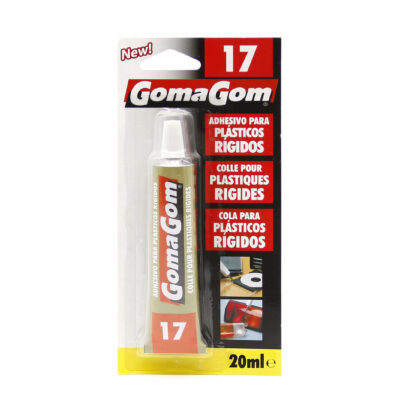 gomagom-adhesivo-especial-plasticos-rigidos Tubo de adhesivo Gomagom para plásticos rígidos y reparaciones de PVC duro