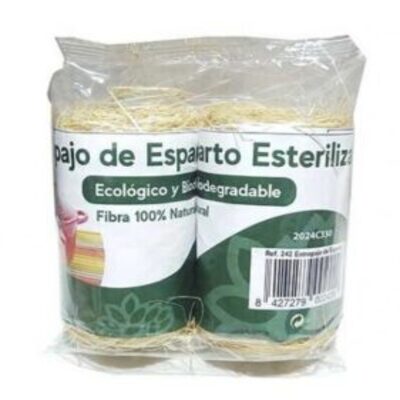 Pack de 2 estropajos de esparto natural esterilizado para limpieza de cocina
