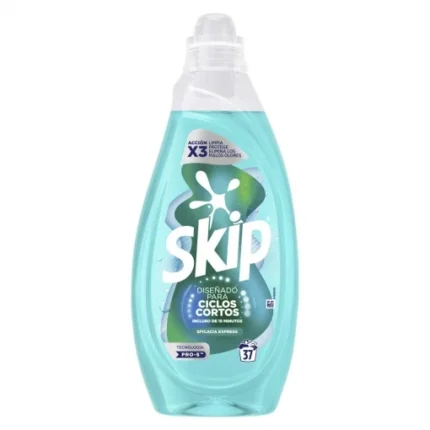 Skip detergente líquido 37 dosis ciclos cortos eficacia express