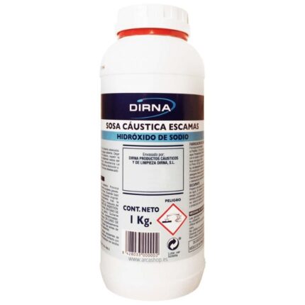 Sosa cáustica Dirna en escamas para desatascar y limpieza