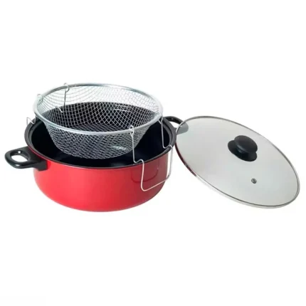 Freidora Alice de 26 cm con recubrimiento antiadherente y cestillo de acero