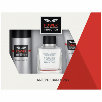 Estuche Antonio Banderas Power of Seduction con EDT, desodorante y aftershave