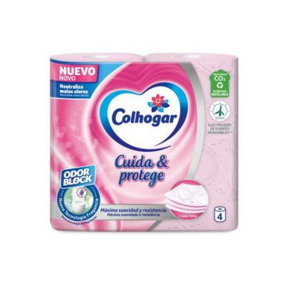 Papel higiénico Colhogar Protec 3 capas pack 4 rollos