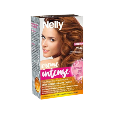 Tinte Nelly rubio cobre dorado Nº7,43