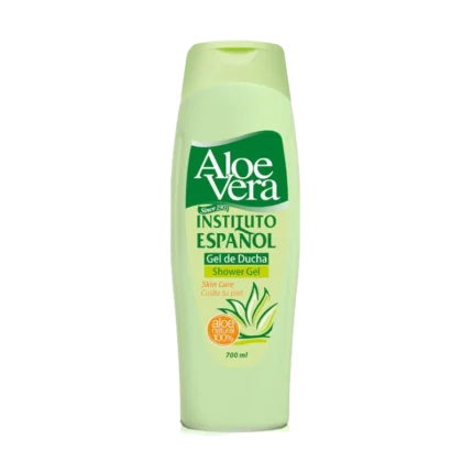 Bote verde de Gel de baño aloe de Instituto Español para la higiene diaria