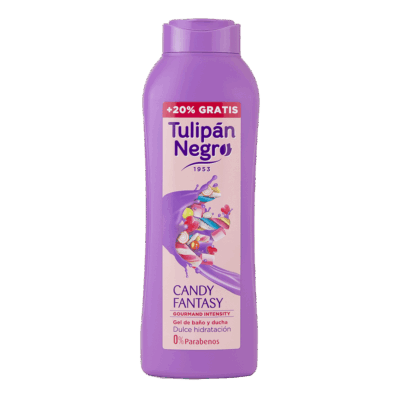 gel-bano-tulipan-negro-candy-fantasy-gominola Botella de Gel de baño y ducha Tulipán Negro Candy Fantasy con aroma a caramelos