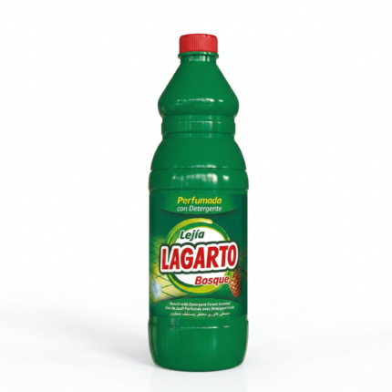 Botella de Lejía detergente pino Lagarto para desinfección de baños y suelos