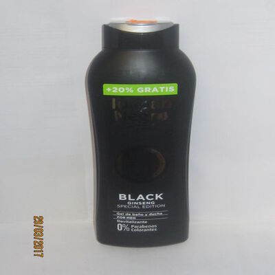 Botella de Gel de baño y ducha Tulipán Negro Black con fragancia masculina cosmopolita
