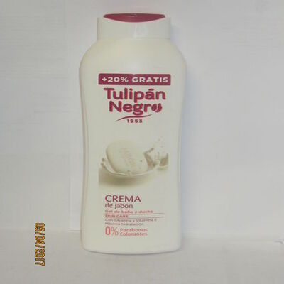 Botella de Gel de baño y ducha Tulipán Negro Crema de Jabón textura cremosa