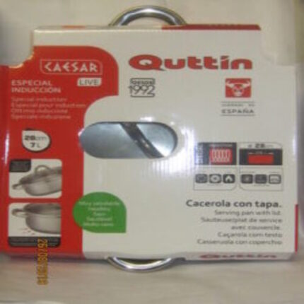 cacerola Caesar acero inoxidable 28 cm apta para inducción