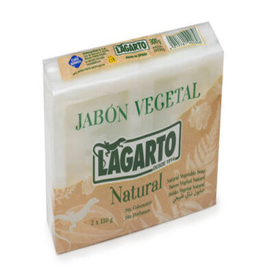 Pack de 2 pastillas de Jabón vegetal Lagarto de 150 gramos cada una