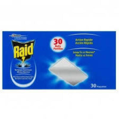 Pastillas Mosquitos Raid caja 30 unidades