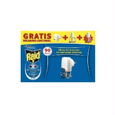 Pack Raid eléctrico antimosquitos con aparato y dos recambios