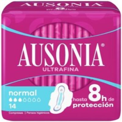 Ausonia Compresas Air Dry Normal con alas 14 unidades