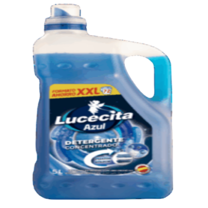 Detergente Lucecita Azul líquido concentrado 5 litros