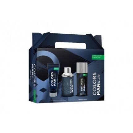 Estuche Colors Man Black colonia 100 ml desodorante 150 ml gel 75 ml