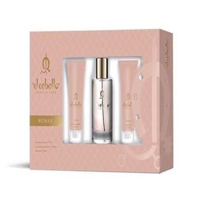 Estuche de regalo El Caballo Woman con colonia gel de baño y loción corporal