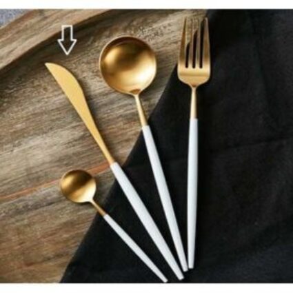 Set de 6 cuchillos dorados Mar Oro