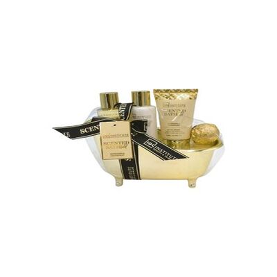Elegante estuche Idc scented bath gold set baño mujer con cosmética corporal premium
