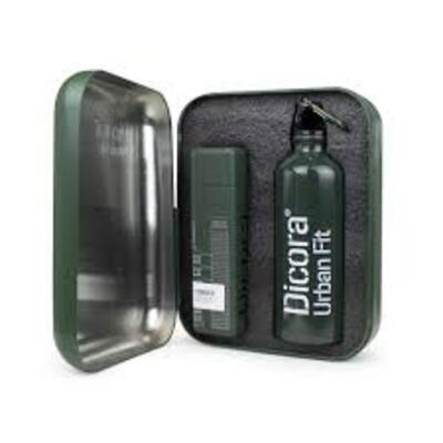 Set Dicora Urban Fit Tokyo con perfume 100 ml y botella deportiva en lata metálica