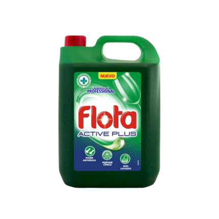 Garrafa de Flota active plus lavavajillas a mano profesional 4,5 litros concentrado