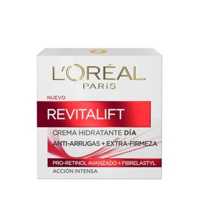 Tarro de Crema Revitalift hidratante día de L'Oréal de 50 ml con acción antiarrugas