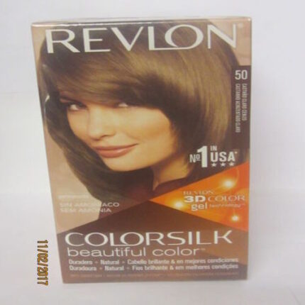 Tinte Revlon Colorsilk Nº50 Castaño Claro Ceniza sin amoníaco