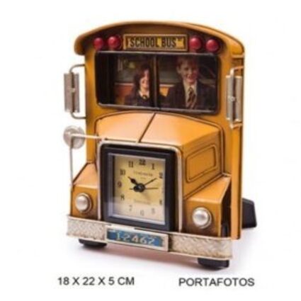 Reloj decoración portafoto bus Timemark estilo retro