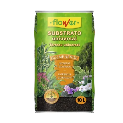 Saco de Flower blumenerde substrato universal 5 litros para macetas y jardín