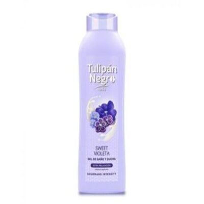 Botella de Gel de baño y ducha Tulipán Negro Sweet Violeta con aroma a caramelos tradicionales