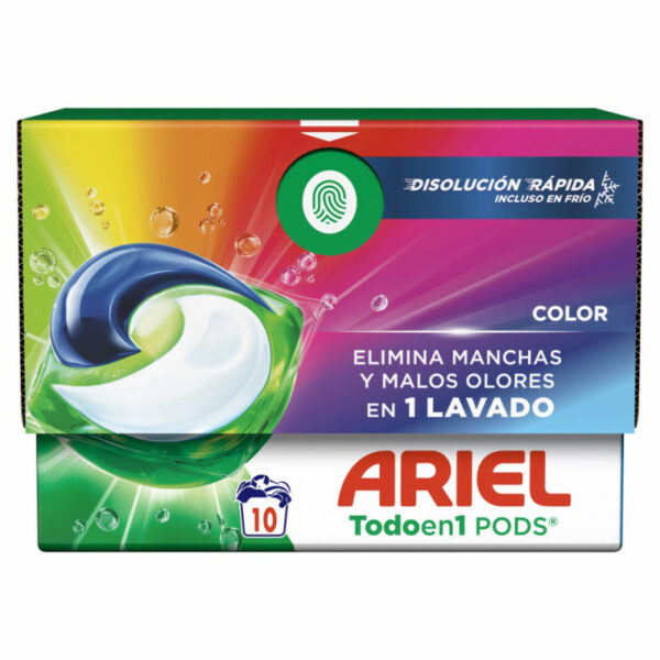 ARIEL DETERGENTE CAPS PODS T-1 10 UNIDADES COLOR - Imagen 1