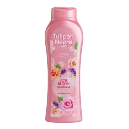 Botella de Gel de baño Tulipán Negro Rose Bloom con aroma a rosas frescas