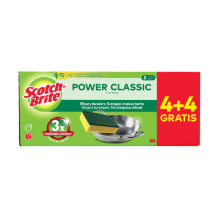 SCOTCH BRITE ESTROP C/ESPONJA VDE 4+4