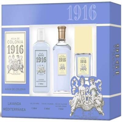 Set de regalo 1916 Lavanda Mediterránea con colonia, miniatura y gel de ducha