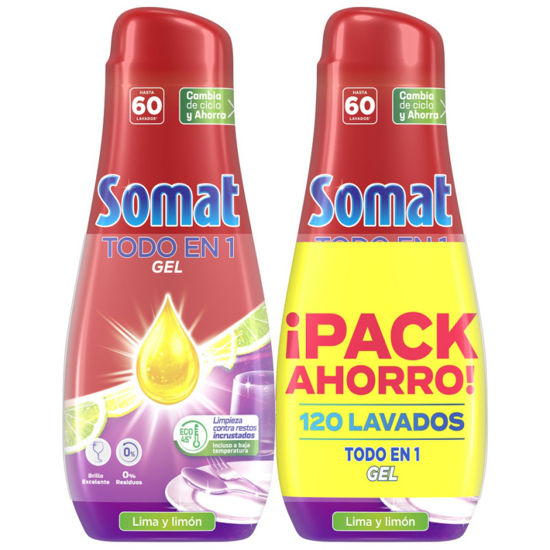 SOMAT-GEL-T-1-60D-960ML-LIMON-DPL SOMAT GEL Todo en uno 60 Dosis 960 ML LIMON duplo - Imagen 1