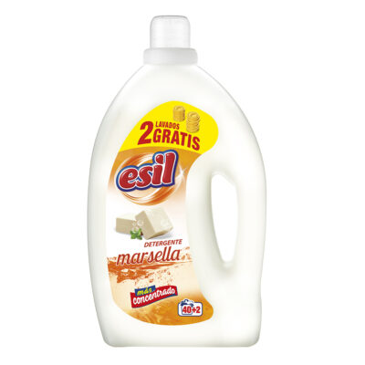 detergente-esil-liquido-marsella-2-6l Botella de detergente líquido Esil 2,6 litros con aroma a jabón de Marsella 42 dosis