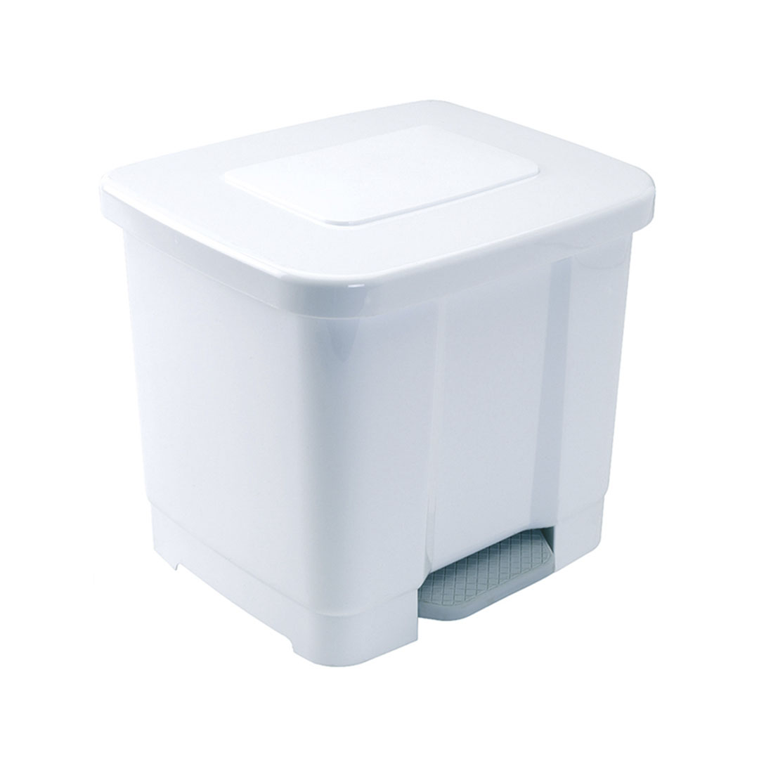 11265_0004_1126501 Cubo Reciclaje con Pedal 35 L. plastic forte color blanco - Imagen 1