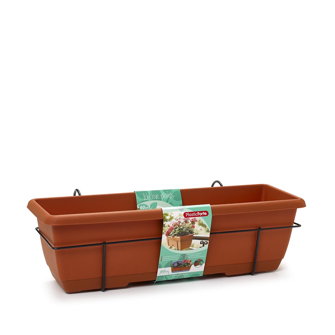 jardinera_0059_11908 Jardinera Balconera 60 cm.con Soporte Plastic forte - Imagen 1