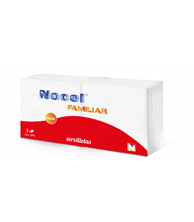 servilleta-33x33-1-capa-blanca-nocel-caja-15-paquetes- Servilleta 33x33 1 Capa Blanca Nocel blanca familiar - Imagen 1