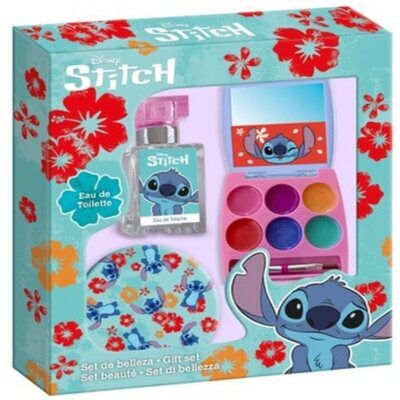 estuche-stitch-colonia-maquillaje-disney Set de regalo infantil de Stitch con colonia y kit de maquillaje para niños