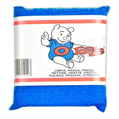 Estropajo de malla suave modelo Osito para superficies delicadas