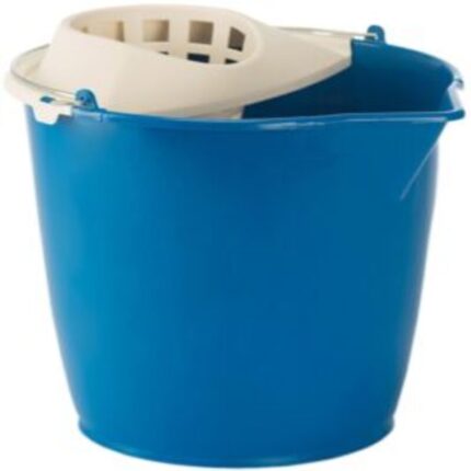 Cubo de fregona con escurridor amapola 13 litros azul