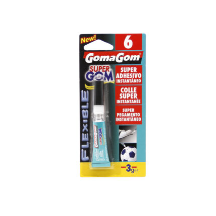 Tubo de super adhesivo instantáneo Gomagom nº6 flexible de 3 gramos