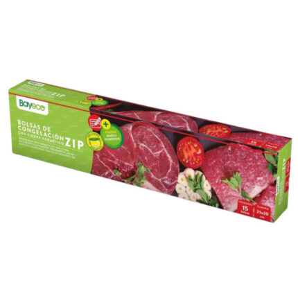 Bayeco bolsa de congelación con zip 25x30 15 unidades