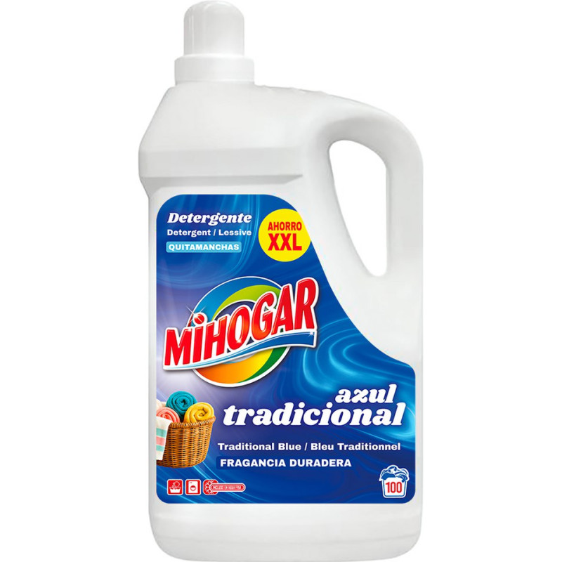 MIHOGAR-DET-LIQ-5LT-GEL-100D-AZUL-TRAD Detergente líquido Mihogar