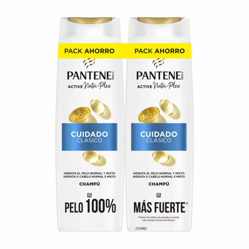 PANTENE-CHP-325ML-DPL-CLASICO Pantene Nutri Plex Cuidado Clásico Champú Duplo Pack Ahorro 325mlx2 - Imagen 1